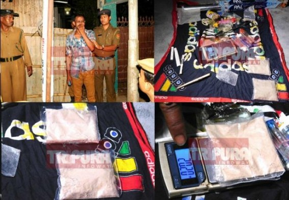 Drug trafficking, Narco-Terrorism pose serious threat to Tripura, NE region : Police nabbed drug smuggler from Capital City with brown sugar